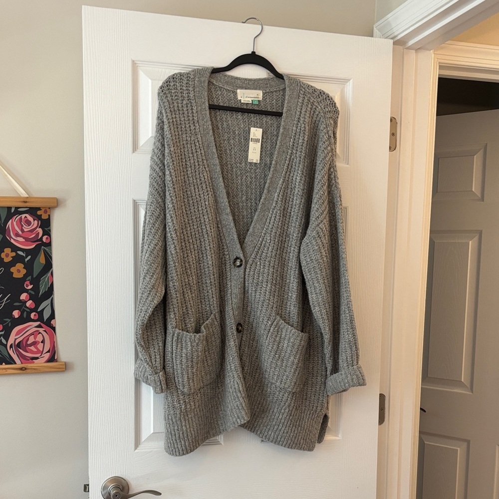 Anthropologie Cozy Gray Cardigan